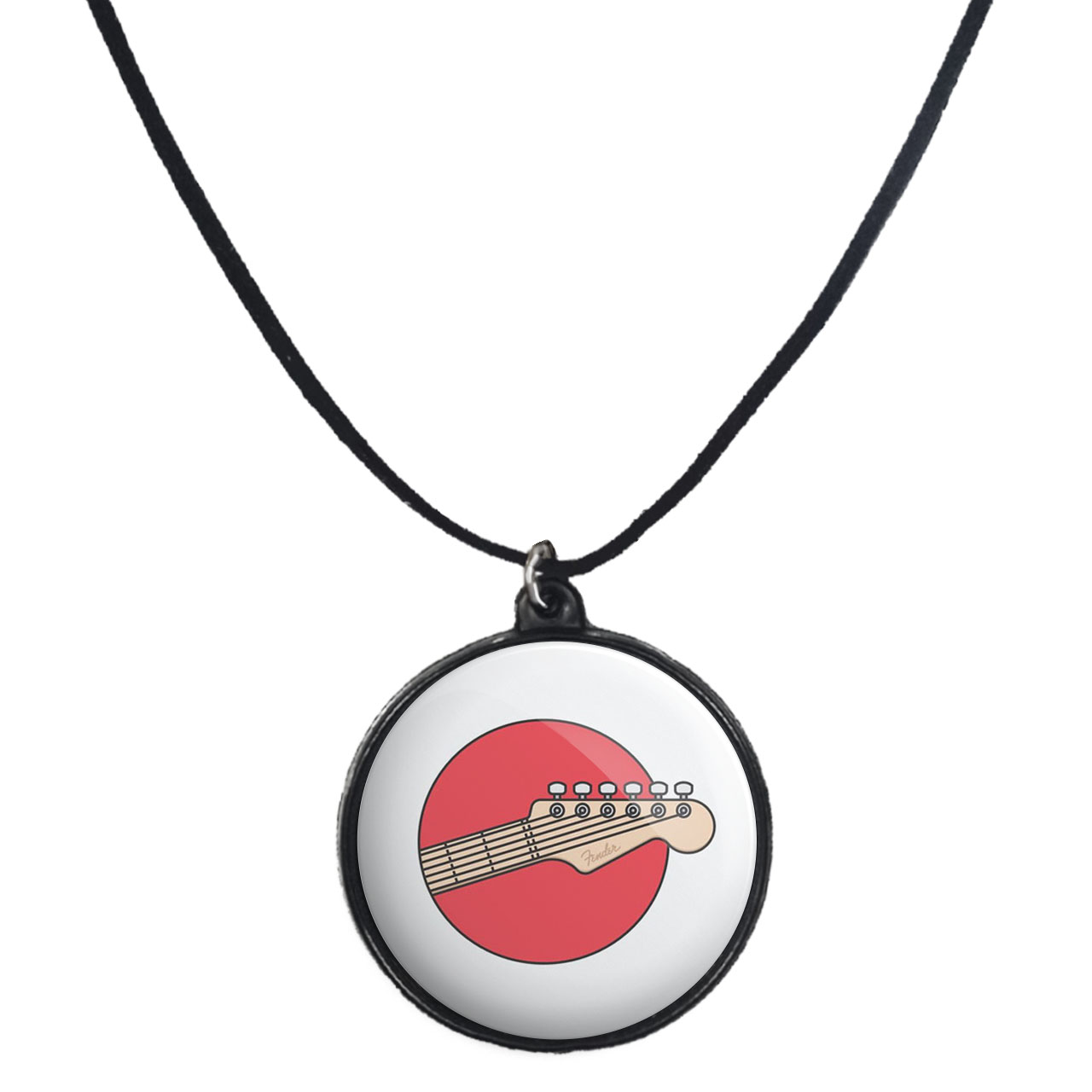گردنبند پرمانه طرح گیتار کد pmb.30532مدل دو طرفه