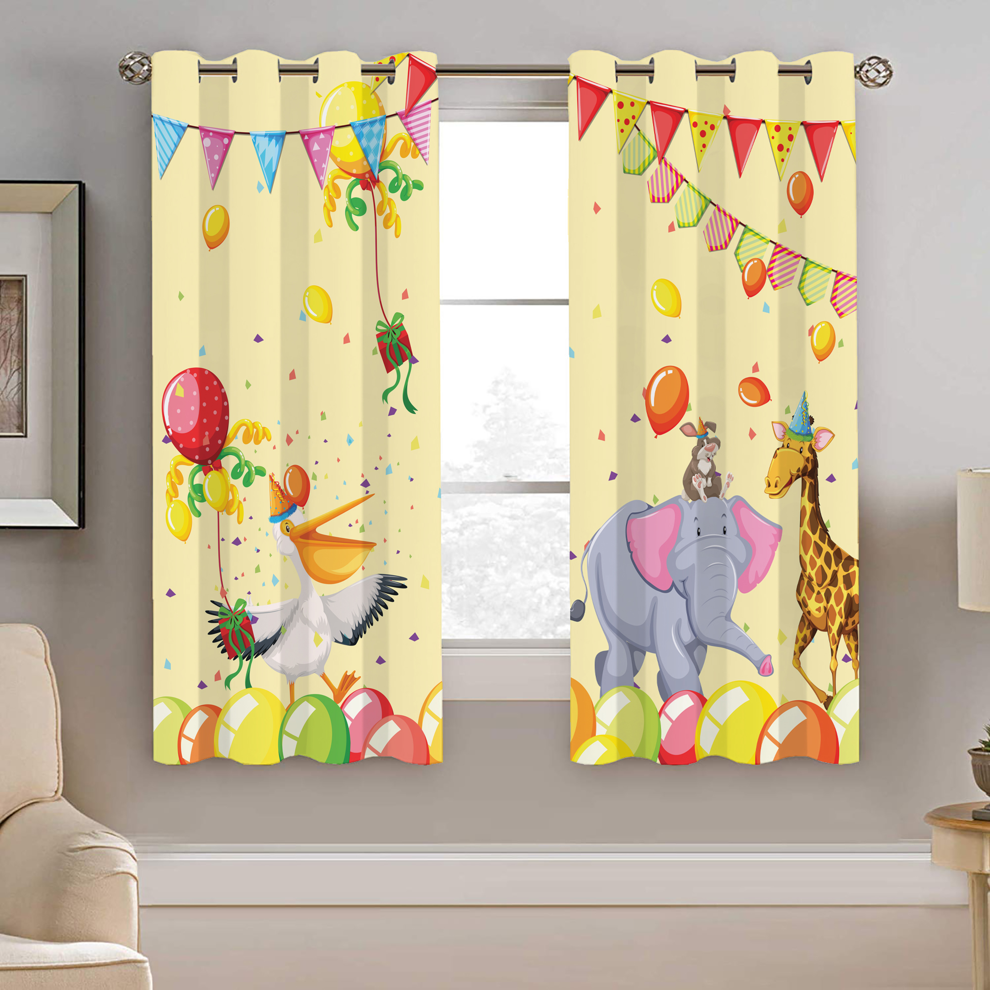 پرده نیروانا طرح کودک  مدل هازان کد 4829   سایز 140×200 سانتی متر