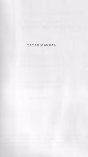 خرید و دانلود نسخه کامل کتاب Tatar manual: Descriptive grammar and texts with a Tatar-English glossary