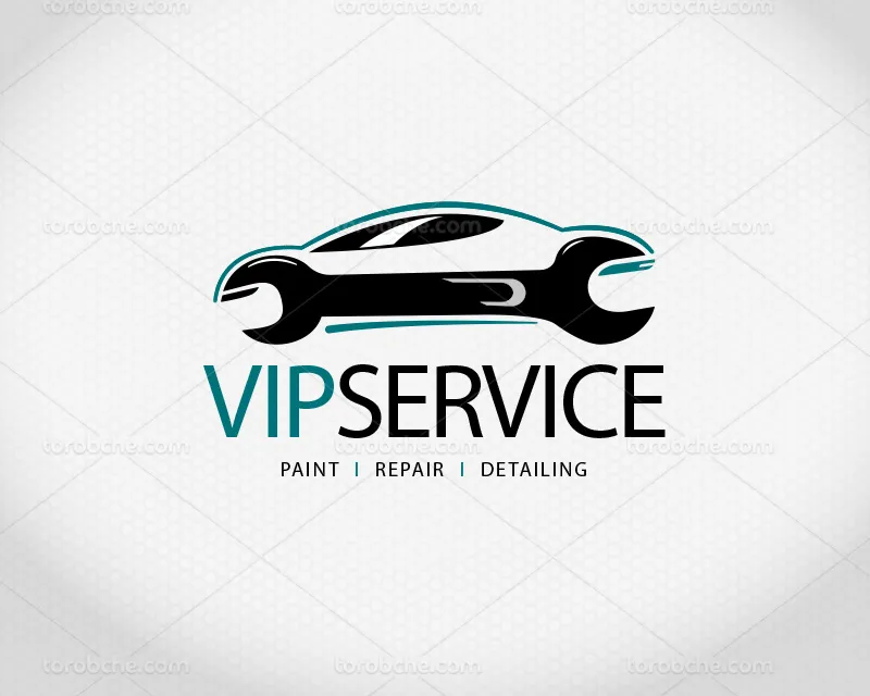 وکتور طرح گرافیکی لوگو تعمیرات خودرو | گرافیک با طعم تربچه