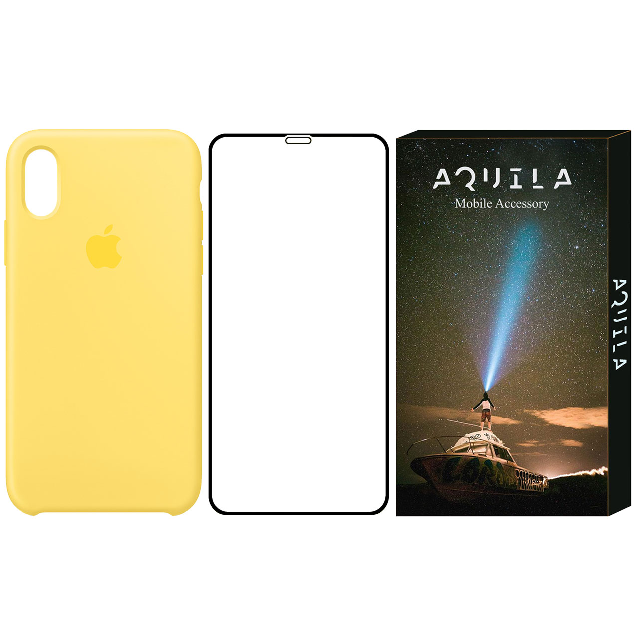  کاور آکوییلا مدل ASLCN مناسب برای گوشی موبایل اپل iPhone XS Max به همراه محافظ صفحه نمایش