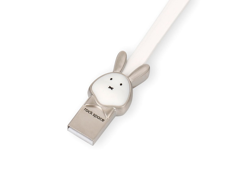 کابل شارژ و انتقال داده USB to Lightning راک طرح خرگوش مدل RCB0504