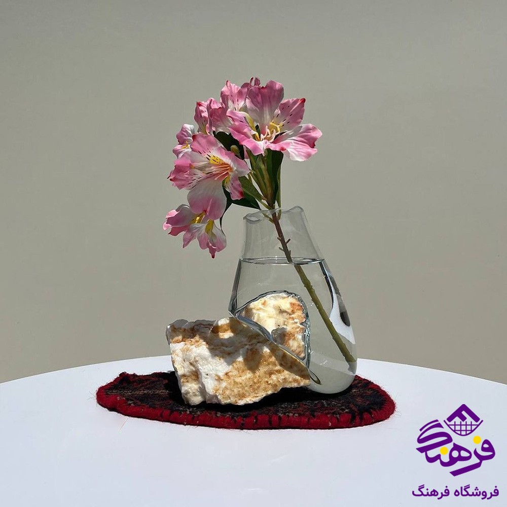 گلدان سنگ و شیشه