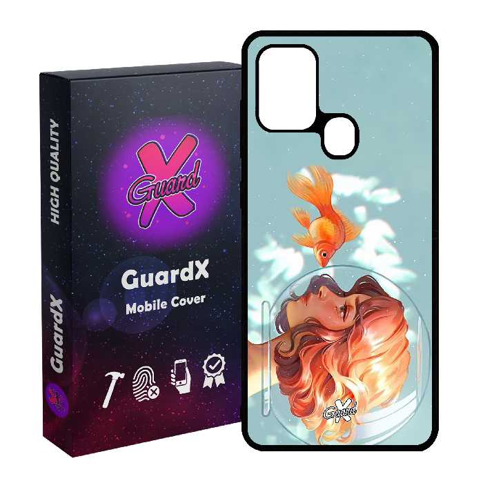 کاور گارد ایکس طرح Girl مدل Glass10020 مناسب برای گوشی موبایل سامسونگ Galaxy A21s
