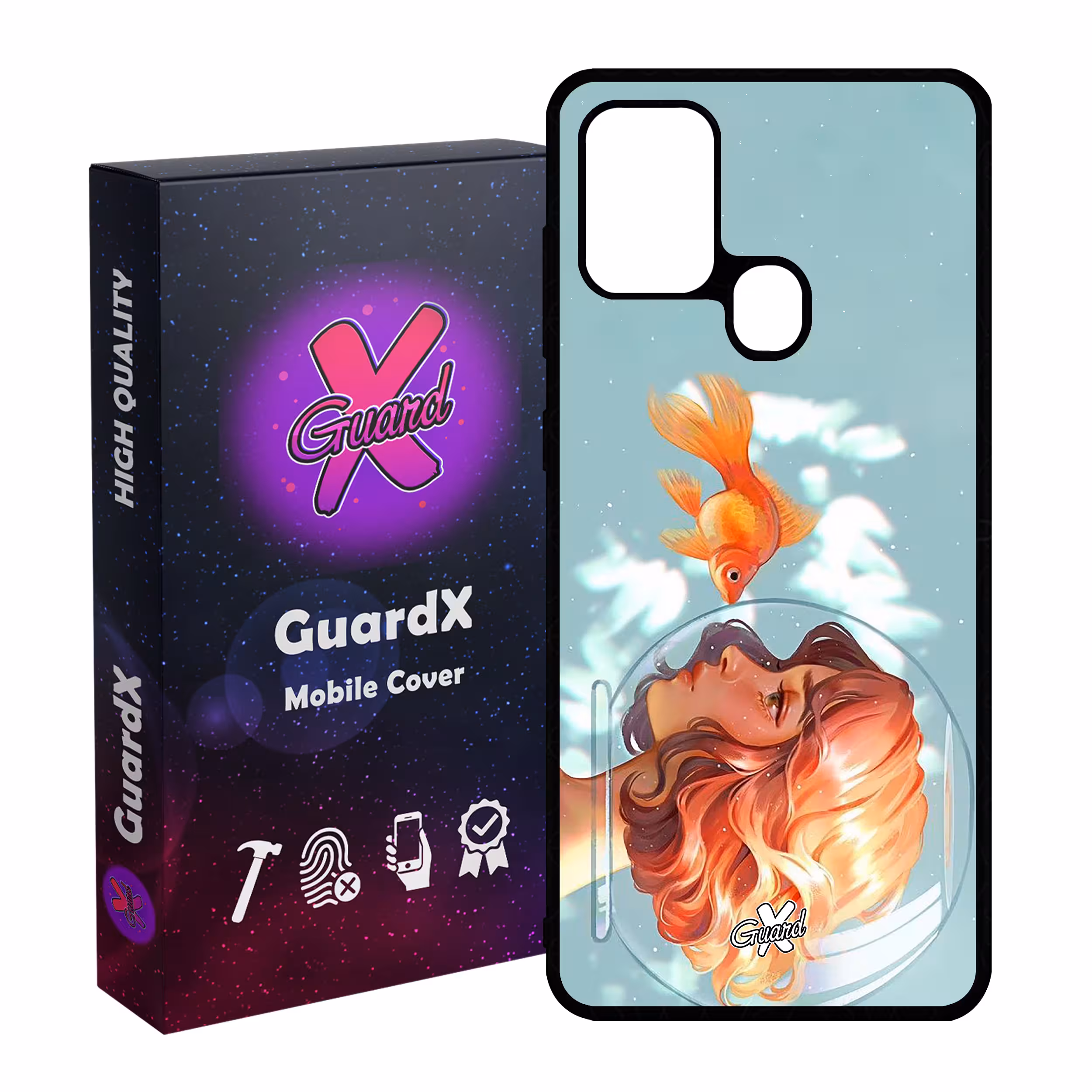 کاور گارد ایکس طرح Girl مدل Glass10020 مناسب برای گوشی موبایل سامسونگ Galaxy A21s