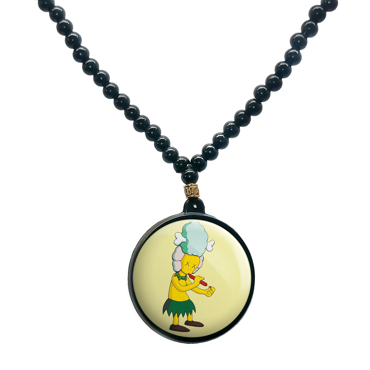 گردنبند پرمانه طرح سیمپسون ها کد pmd.21353مدل دو طرفه