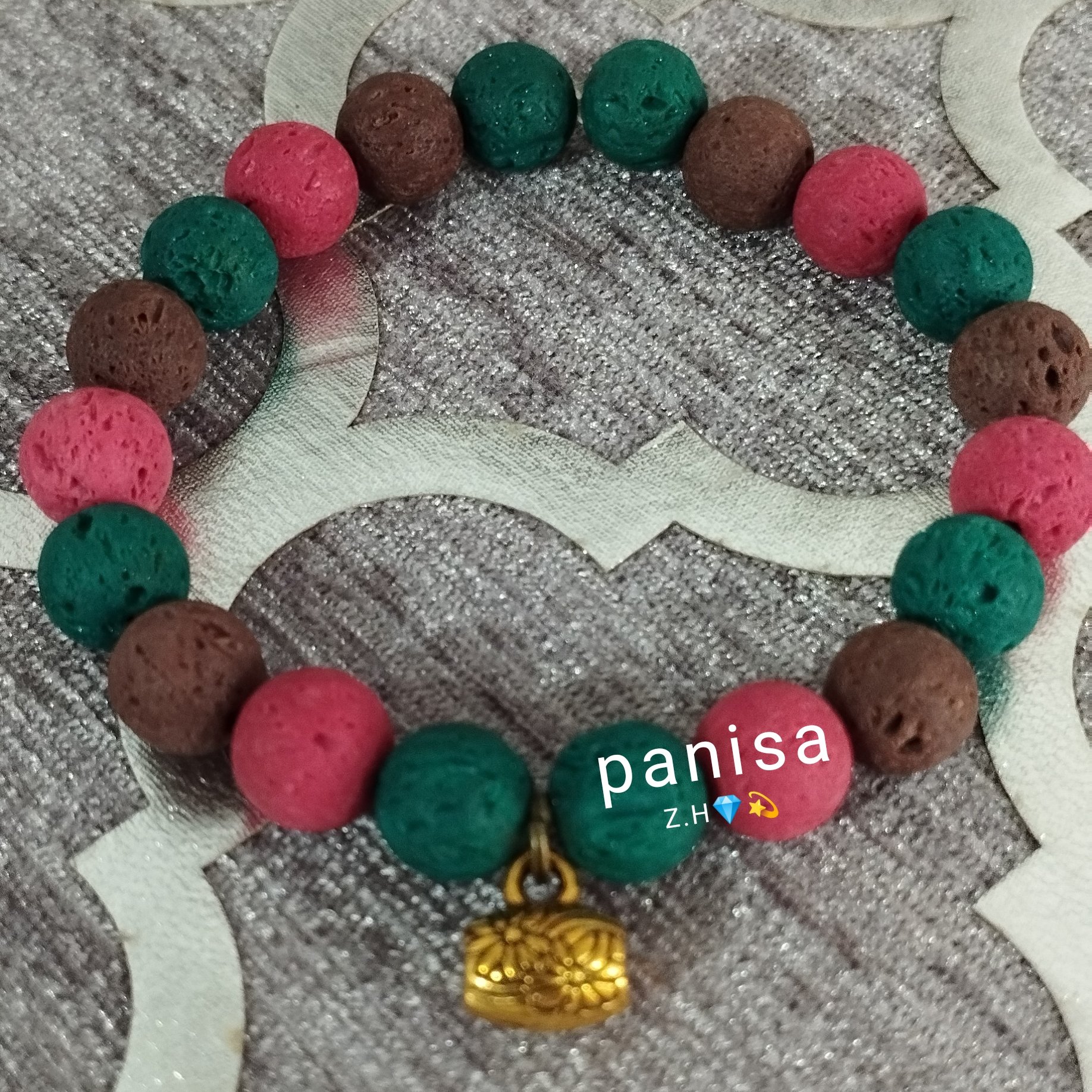 دستبند سنگ لاوا