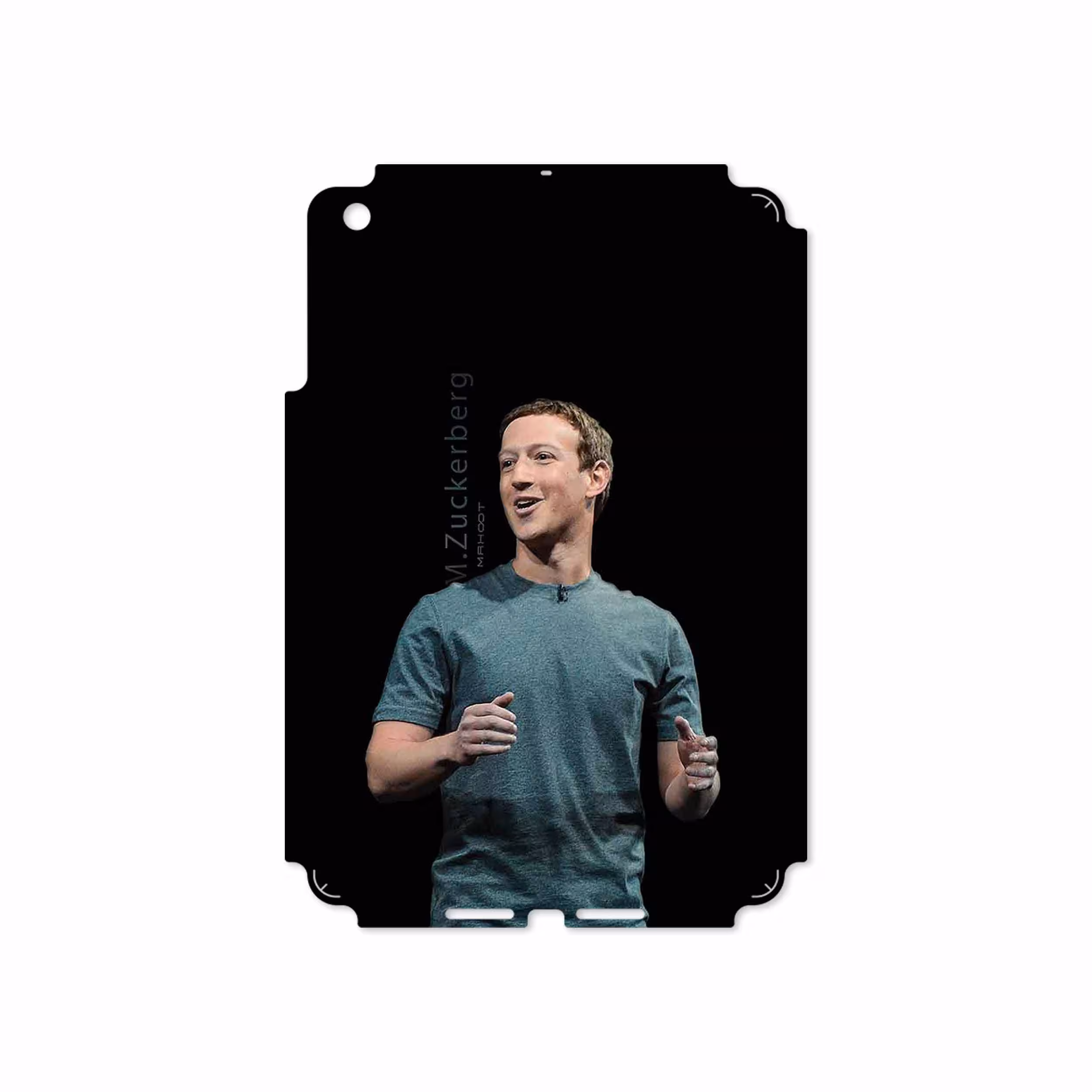 برچسب پوششی ماهوت مدل Mark Zuckerberg مناسب برای تبلت اپل iPad mini 2012 A1455