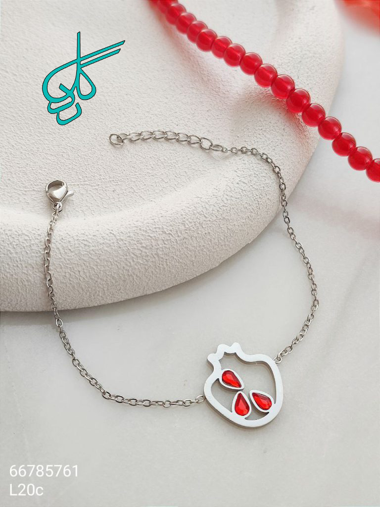 خرید دستبند استیل طرح انار ویژه شب یلدا کد 1216694 - ردگل