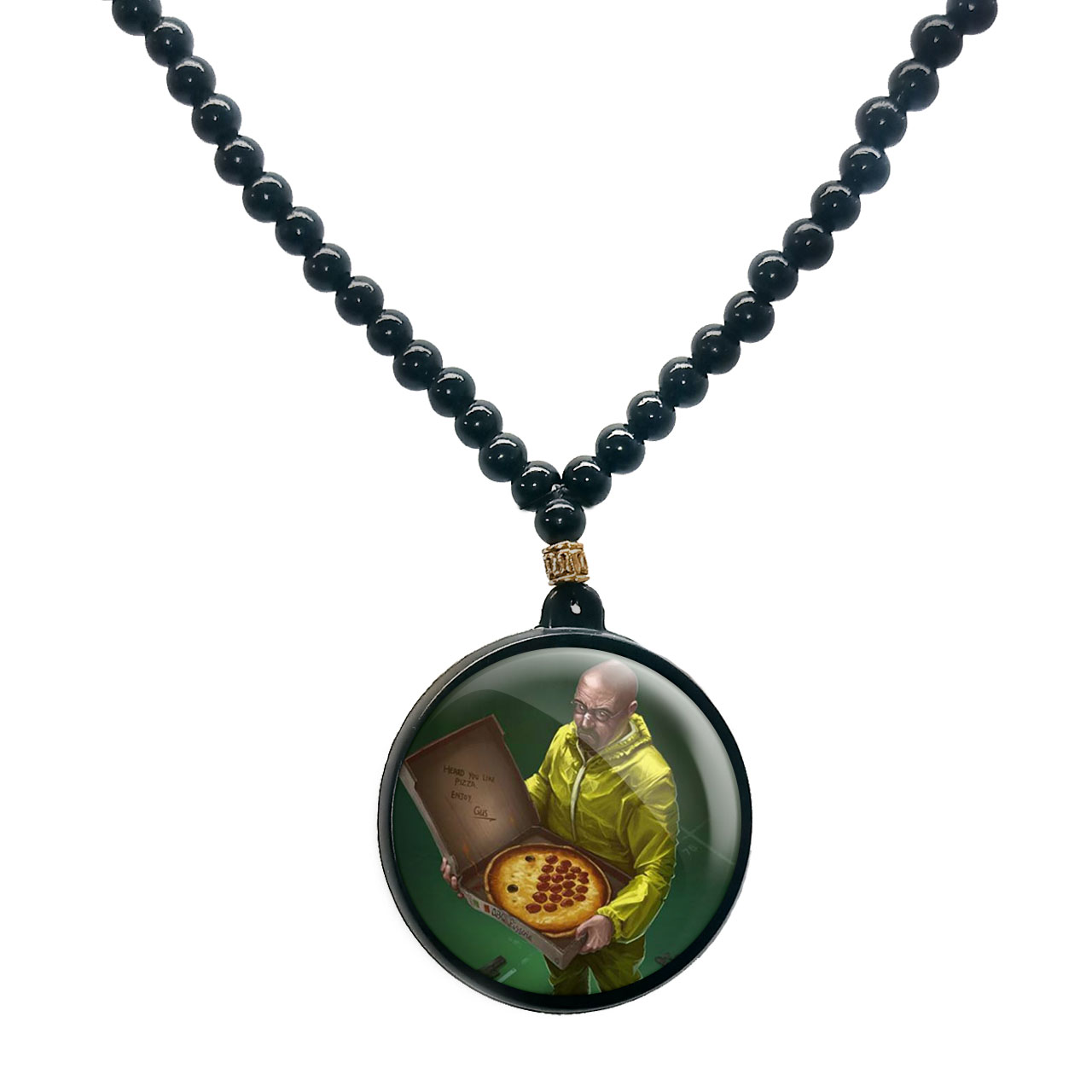 گردنبند پرمانه طرح بریکینگ بد کد pmd.7547 مدل دو طرفه