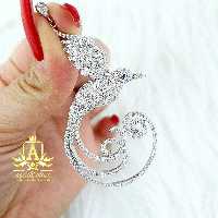 مدال میکرو نقره 925 طرح جواهر روکش اب طلا