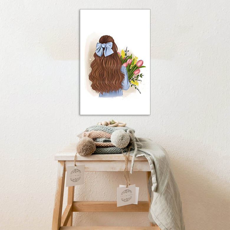 تابلو شاسی مدل حلما طرح نقاشی دخترانه 1003