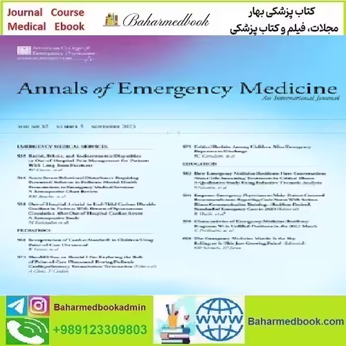 Annals of Emergency Medicine Volume 82 Issue 1 to 5 2023 TRUE