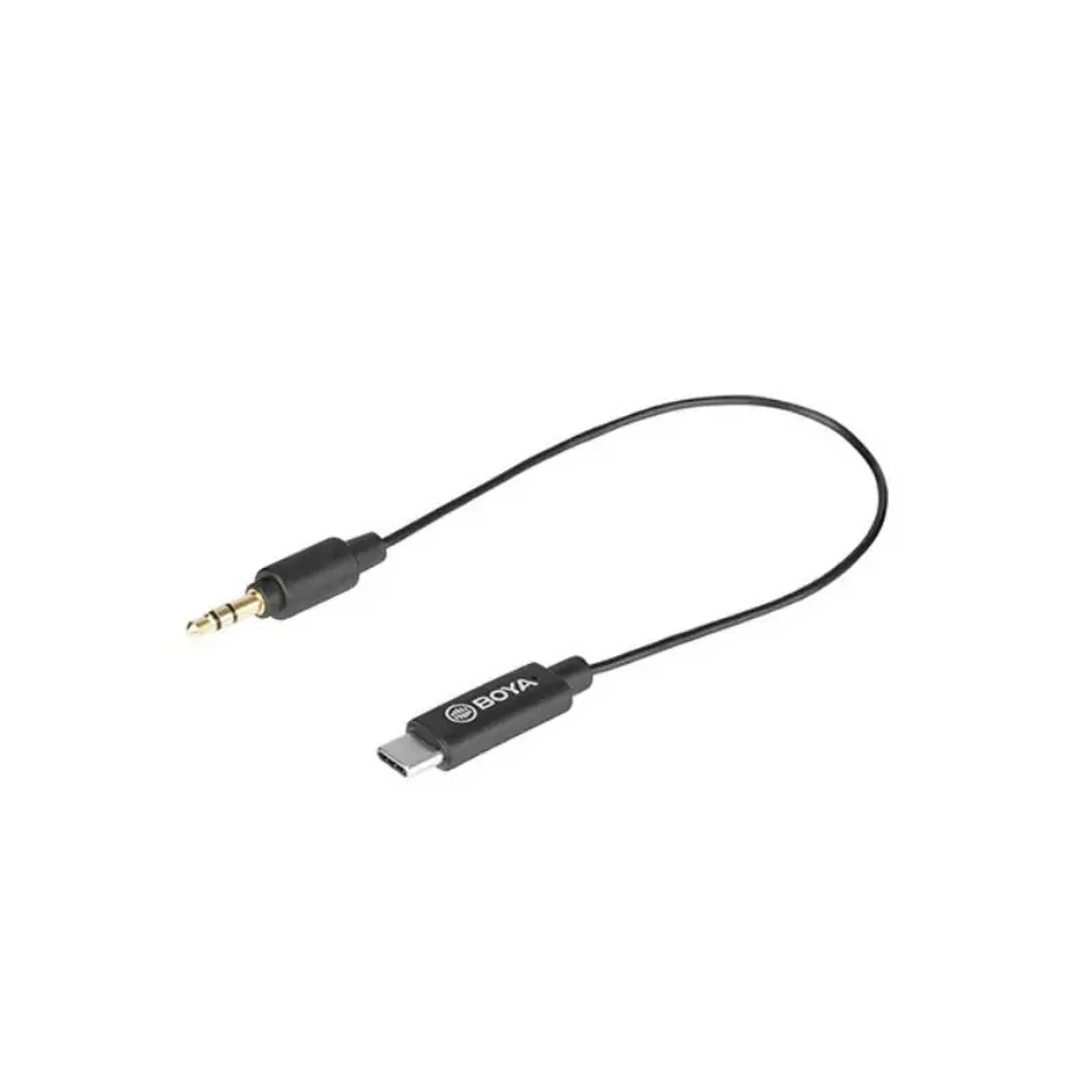 کابل تبدیل میکروفن بویا Boya BY-K2 35mm trs to USB Type-C Cable