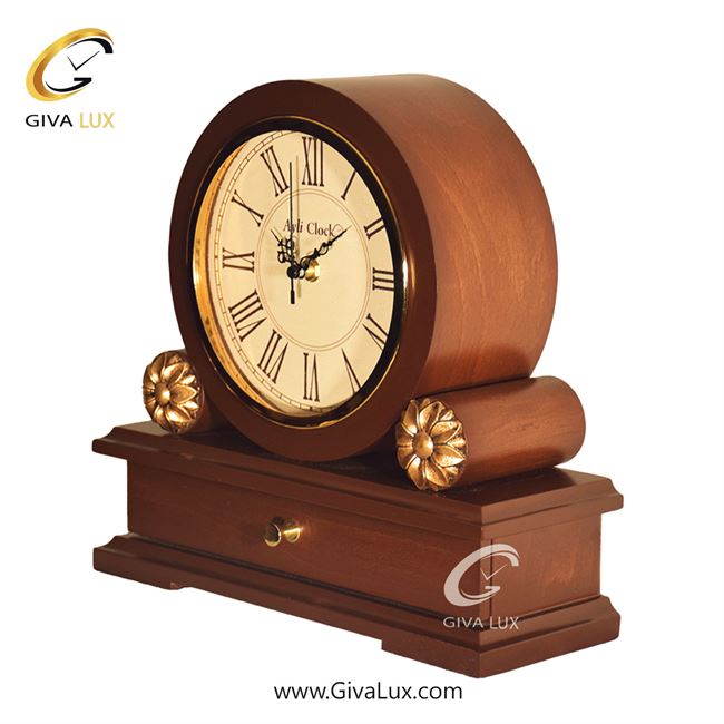 ساعت رومیزی اورجینال آیلی آلیاژ فلزی-چوب قهوه ای| کد رفرنس 333A