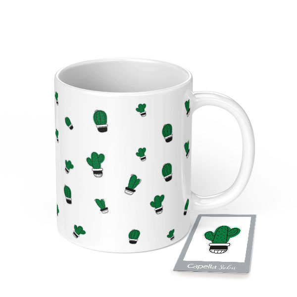 ماگ مگی مدل کاکی به همراه استیکر