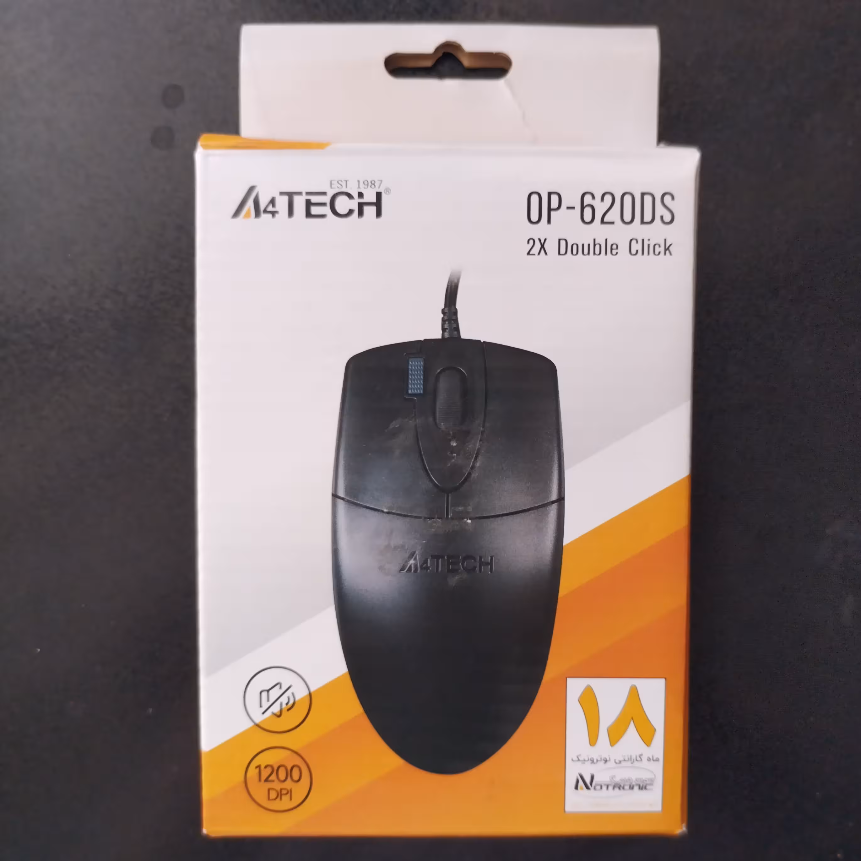 موس سیم دار  ای فورتک A4TECH OP620-DS بی صدا و کیفیت فوق العاده عالی 