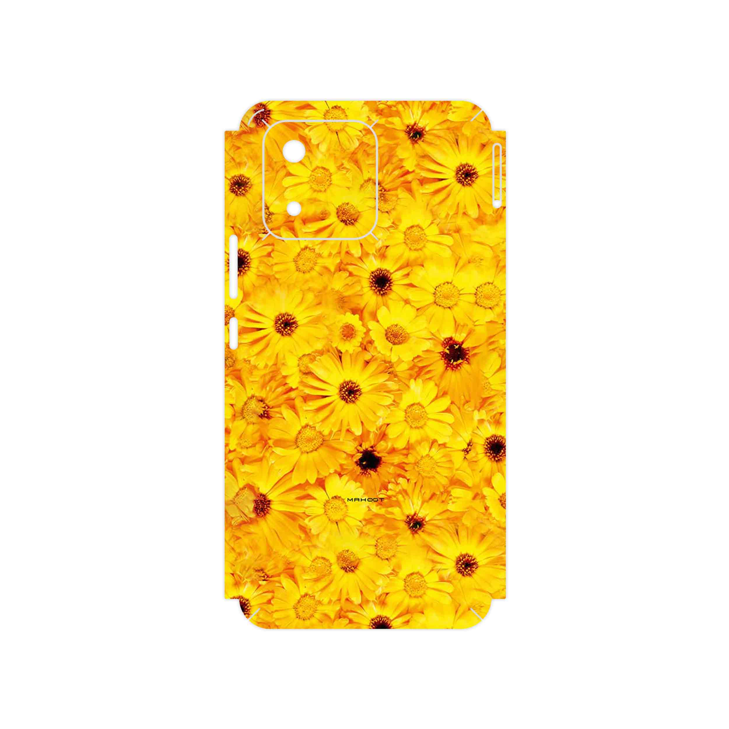 برچسب پوششی ماهوت مدل Yellow_Flower مناسب برای گوشی موبایل آنر X5