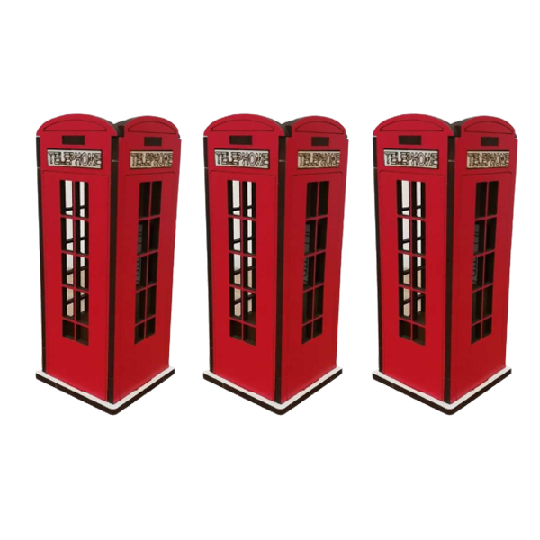 ماکت دکوری مدل کیوسک کد ghermez03 بسته 3 عددی