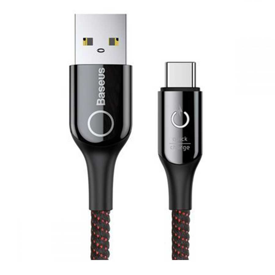 قیمت و خرید کابل تبدیل 1 متری USB به USB-C بیسوس مدل C-Shaped CATCD-01 | یاس ارتباط