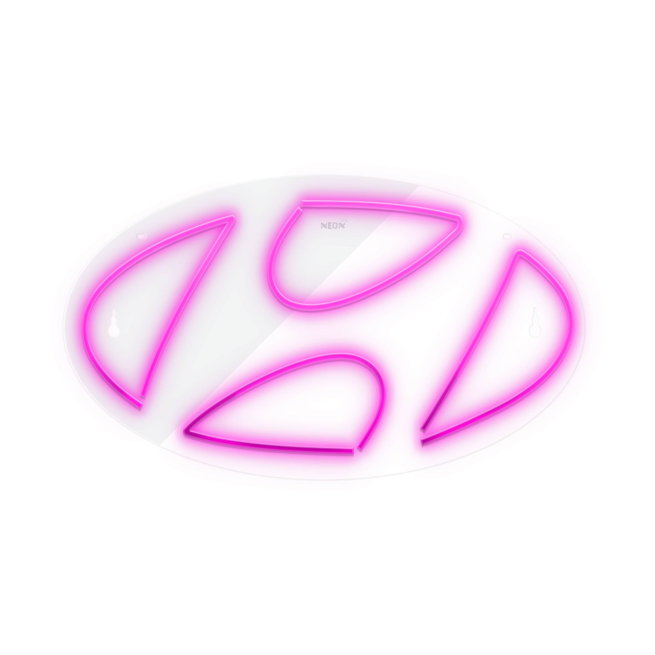 چراغ دیواری نئون دیزاین طرح Hyundai_PN