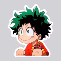 استیکر لپ تاپ پیکسل میکسل مدل انیمه My Hero Acadmia میدوریا گوگولی