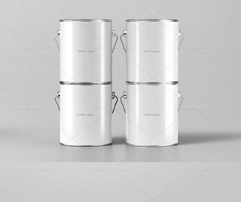 موکاپ سطل رنگ | گرافیک با طعم تربچه