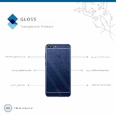 برچسب پوششی ماهوت مدل Gloss Transparent مناسب برای گوشی موبایل هوآوی P Smart