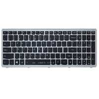 کیبورد لپ تاپ لنوو IdeaPad Z510 مشکی با بک لایت با فریم نقره ای