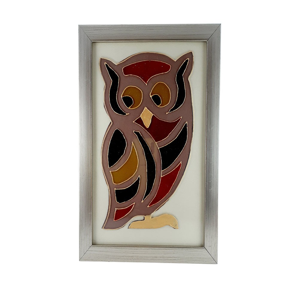 تابلو ویترای طرح جغد مدل 1234