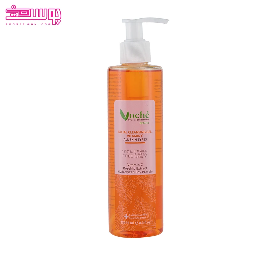 ژل شستشوی صورت ویتامین سی انواع پوست وچه حجم 250ml