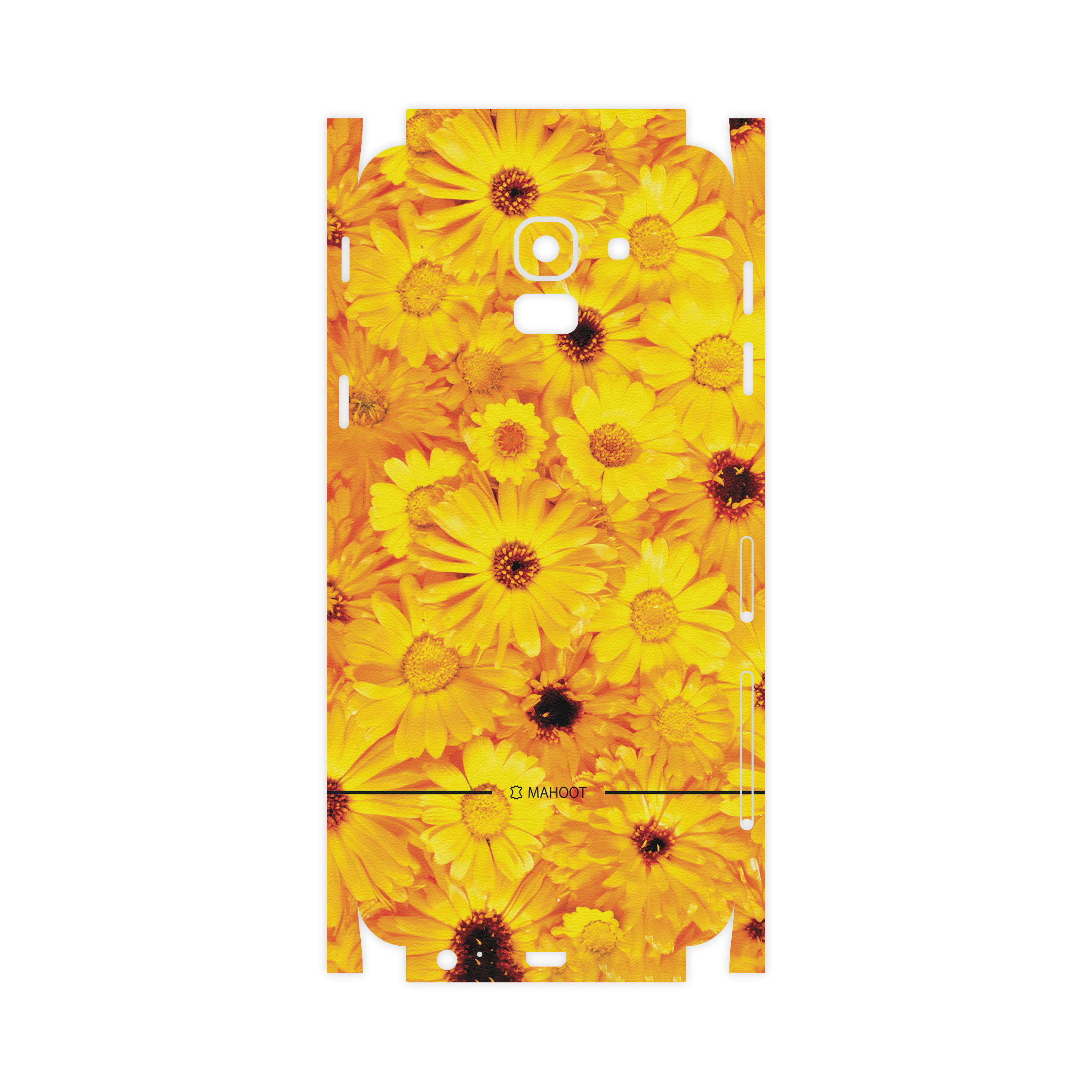برچسب پوششی ماهوت مدل Yellow-Flower-FullSkin مناسب برای گوشی موبایل سامسونگ Galaxy J6