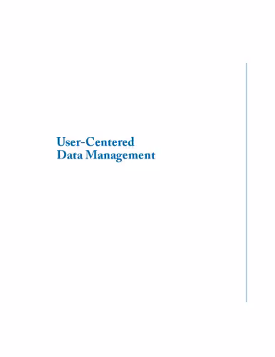 خرید و دانلود نسخه کامل کتاب User-Centered Data Management