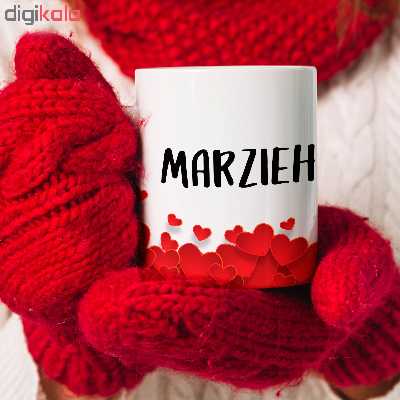 ماگ طرح قلب مدل مرضیه