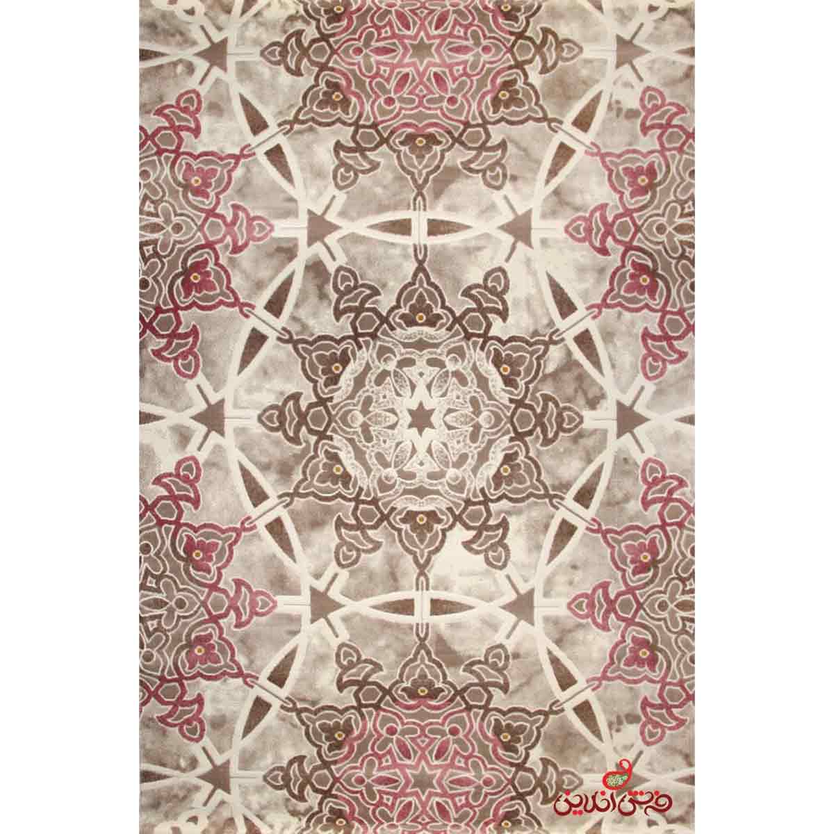 فرش  ماشینی ساوین کد 1509 صورتی