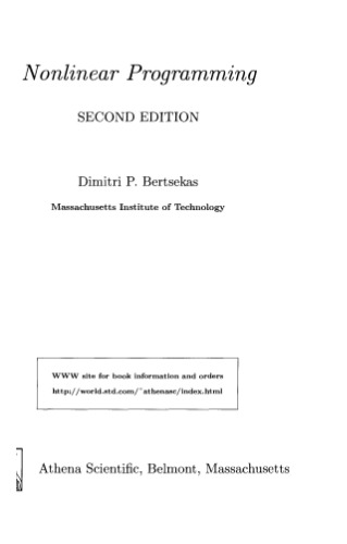 خرید و دانلود نسخه کامل کتاب Nonlinear programming