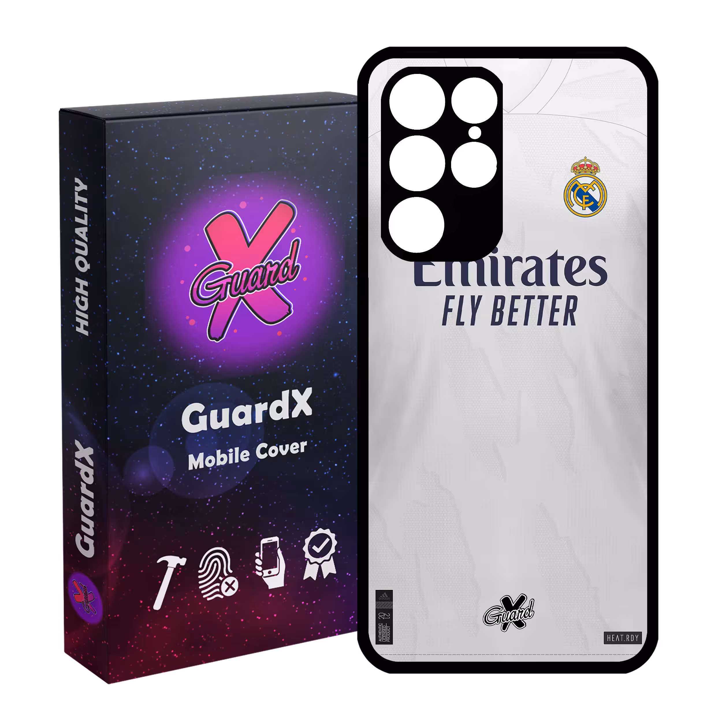 کاور گارد ایکس طرح Real Madrid مدل Glass10254 مناسب برای گوشی موبایل سامسونگ Galaxy S22 Ultra