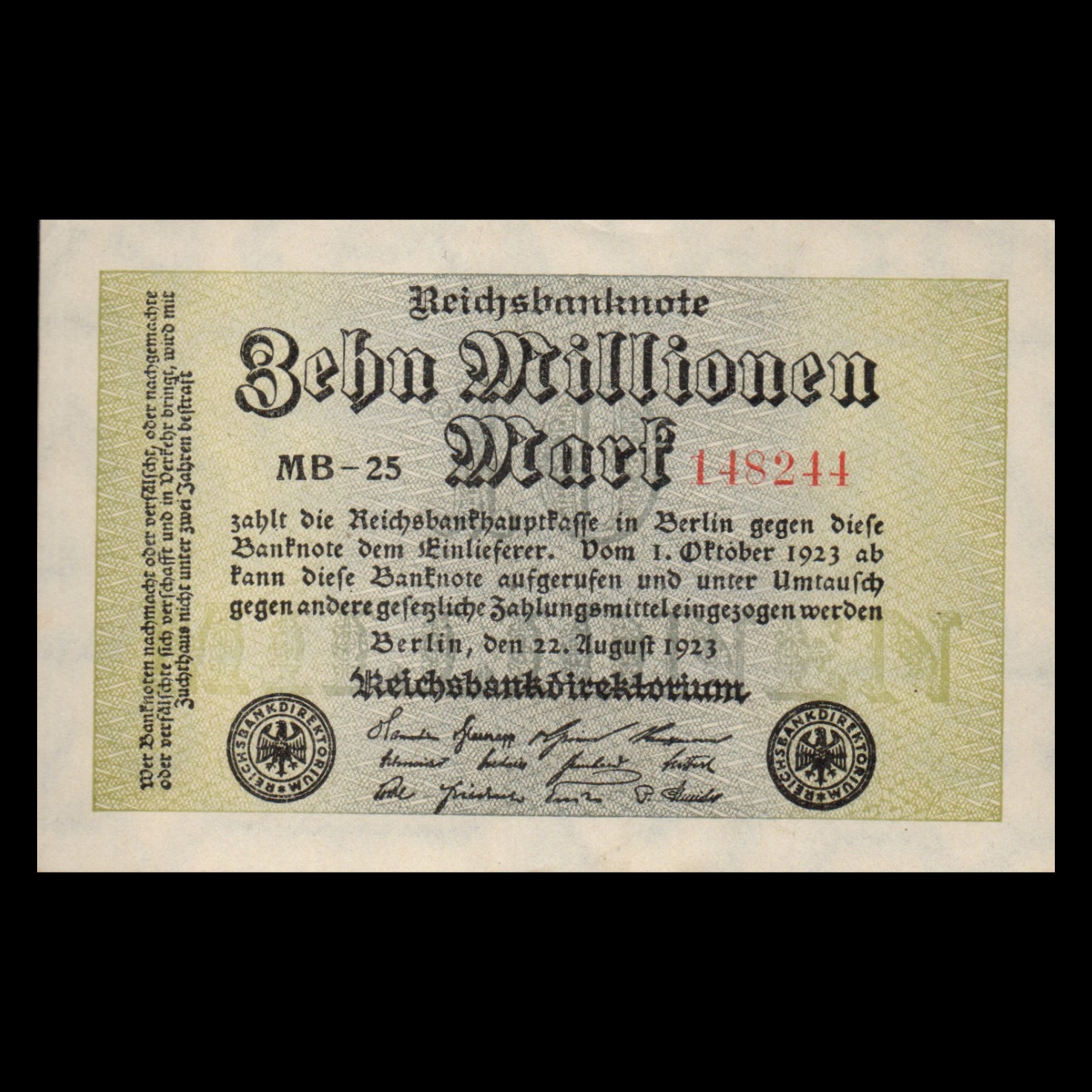 اسکناس تزئینی طرح کشور آلمان مدل یک میلیون مارک