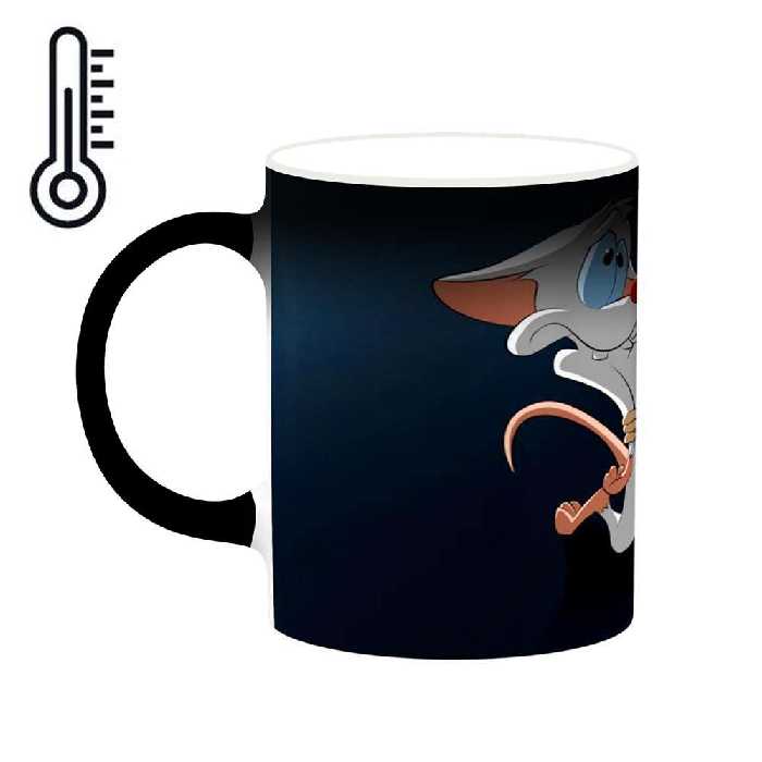 ماگ حرارتی کاکتی طرح کارتون Pinky And The Brain مدل mgh22938