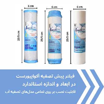 فیلتر دستگاه تصفیه کننده آب آکوا پیورست مدل RO-SYSTEM 006 مجموعه 6 عددی