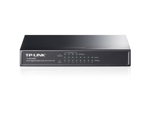 سوئیچ شبکه 8 پورت PoE گیگابیت تی پی لینک TL-SG1008P