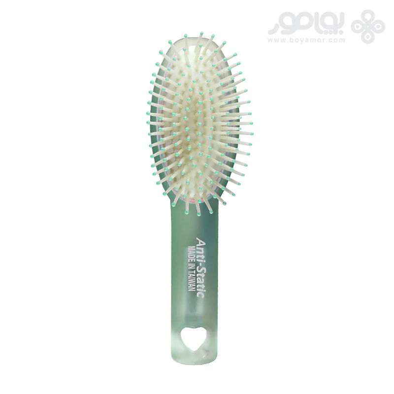 برس طبی آنتی استاتیک دسته قلب سایز کوچک رنگ سبز