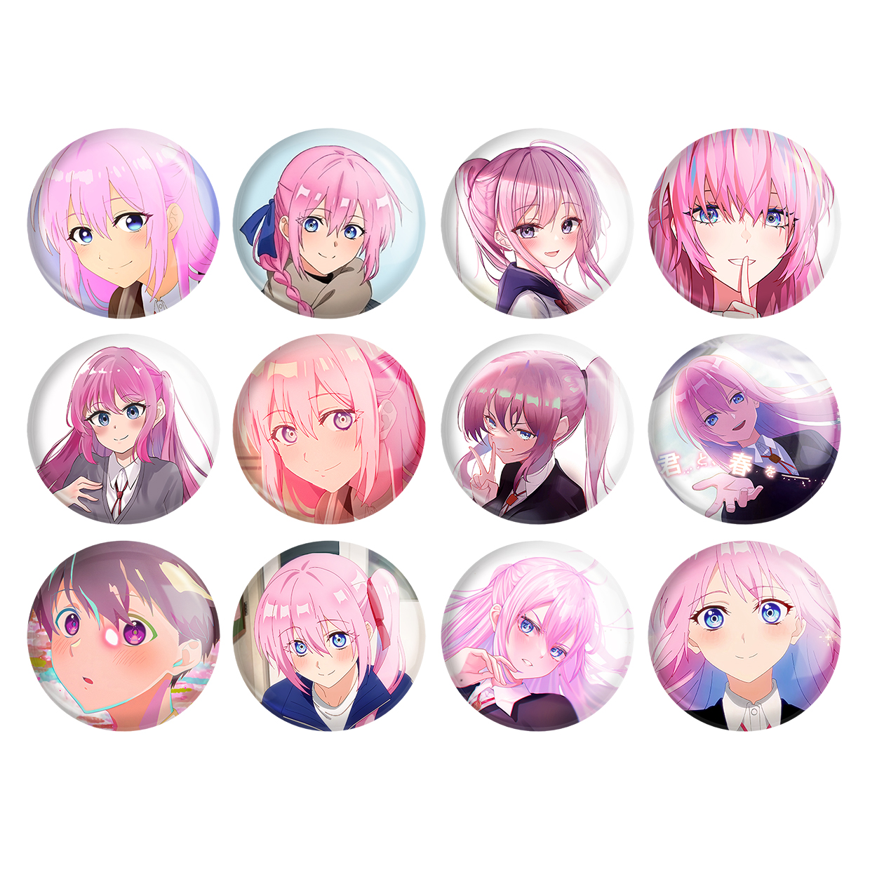 پیکسل خندالو مدل انیمه شیکیموری کد 824 مجموعه 12عددی