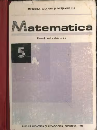 خرید و دانلود نسخه کامل کتاب Matematica Manual pentru clasa a V-a