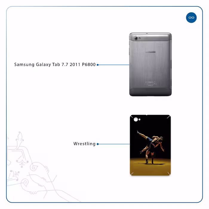 برچسب پوششی ماهوت مدل Wrestling مناسب برای تبلت سامسونگ Galaxy Tab 7.7 2011 P6800
