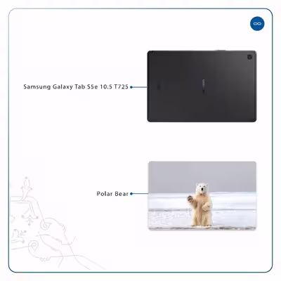 برچسب پوششی ماهوت مدل Polar bear مناسب برای تبلت سامسونگ Galaxy Tab S5e 10.5 2019 T725