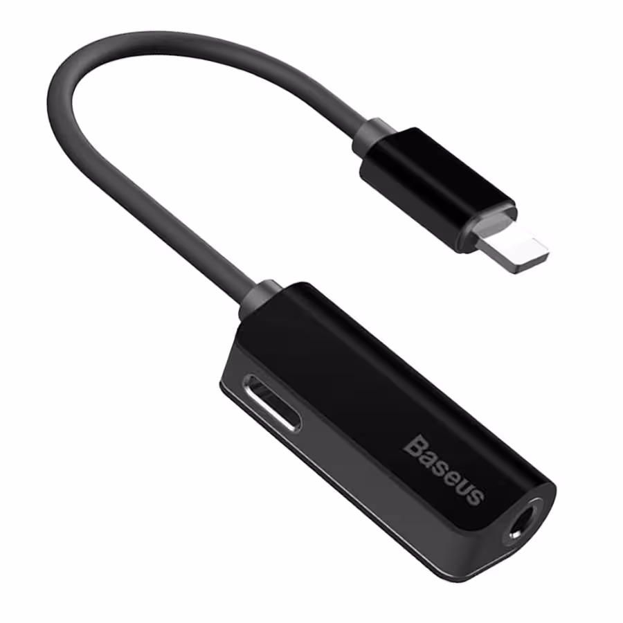 مبدل لایتنینگ به جک 3.5 میلی متری بیسوس مدل L32 CALL32-01