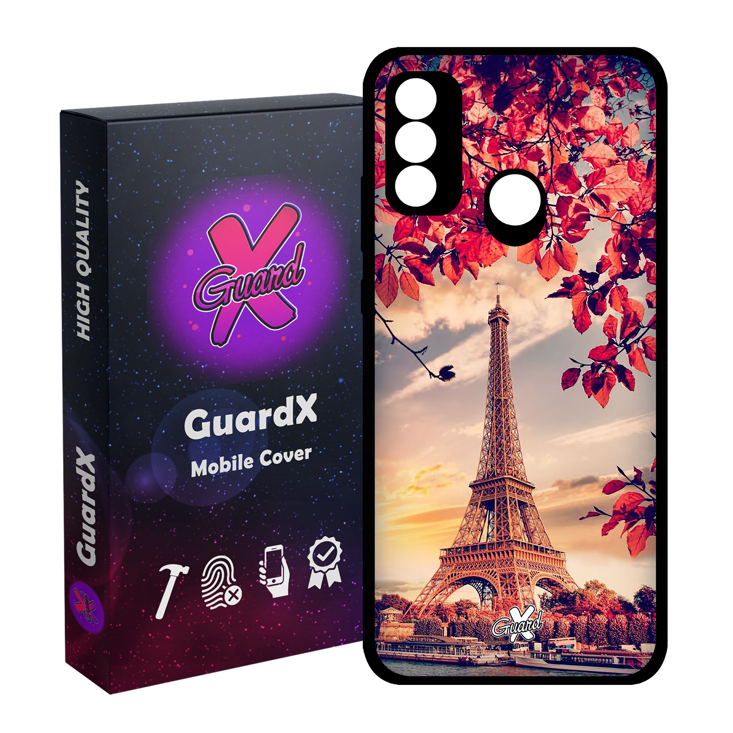 کاور گارد ایکس طرح Eiffel Tower مدل Glass10125 مناسب برای گوشی موبایل هوآوی P Smart 2020