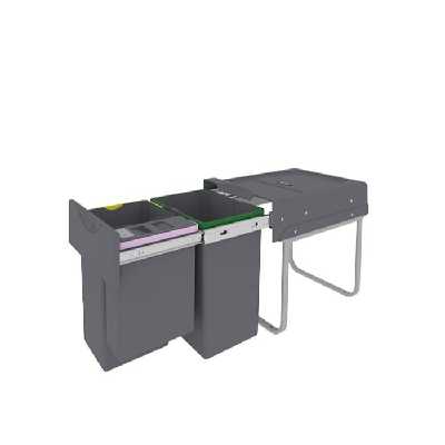 سطل زباله کابینتی مدل پلاتین 3 مخزن 3654