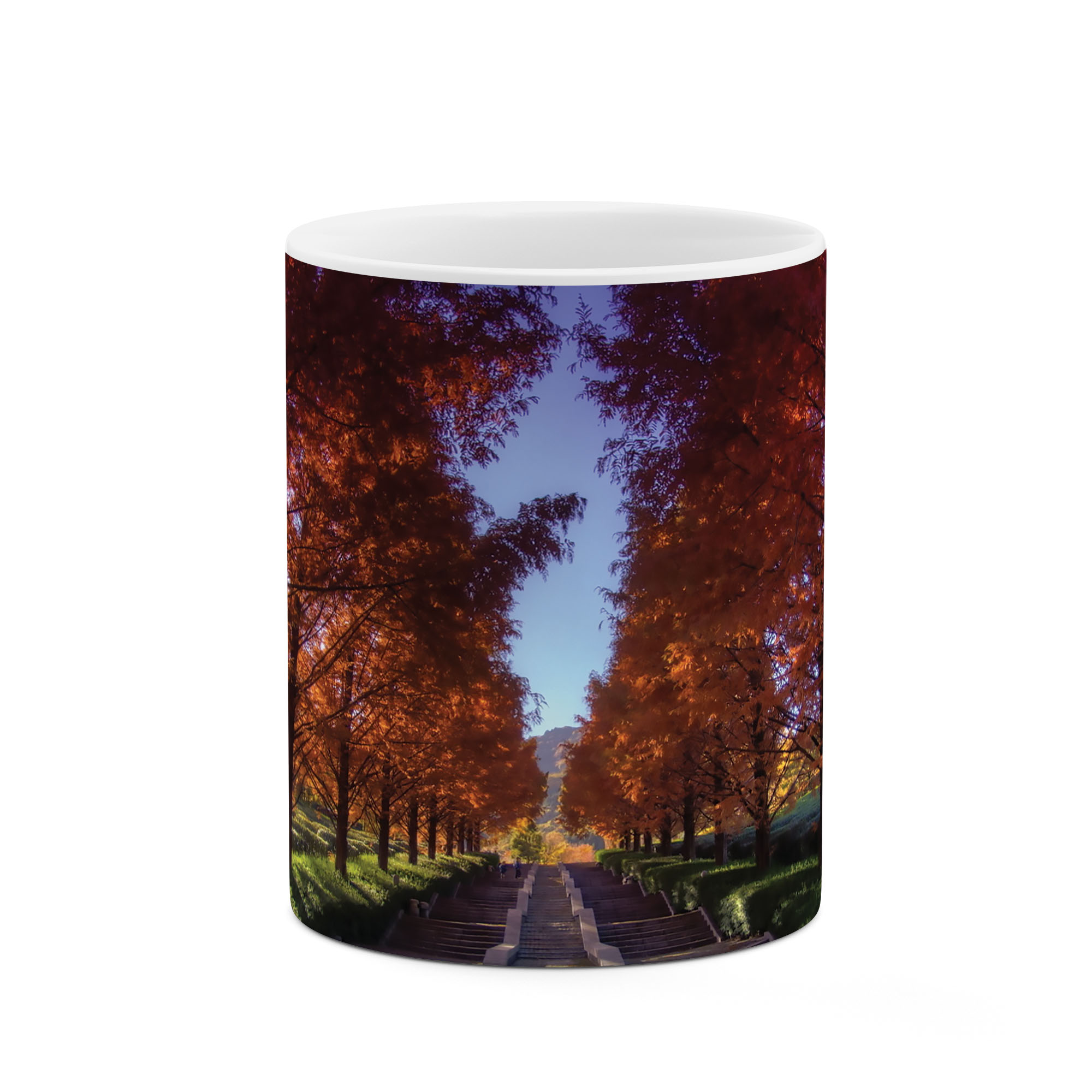 ماگ طرح جاده پاییزی مدل mug03836